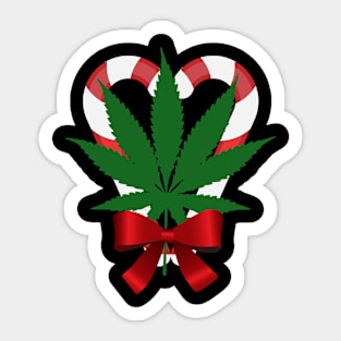 mistlestoned marijuana christmas Sticker